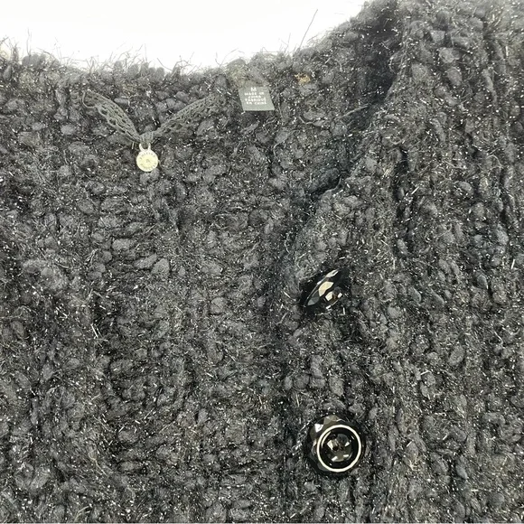 Anthro Knitted & Knotted Eyelash Button Cardigan - Picture 5 of 7